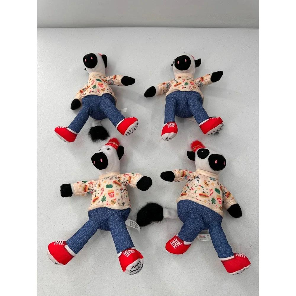 Chick-fil-A Plush Cow Holiday Christmas Sweater Set 4 12in Stuffed Animal Toy